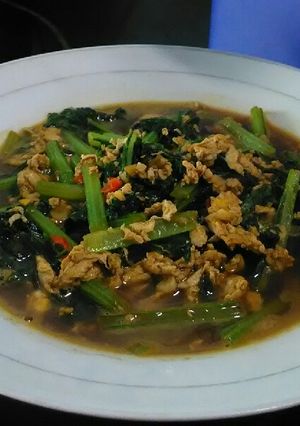 Foto resep Tumis sawi orak arik telor
