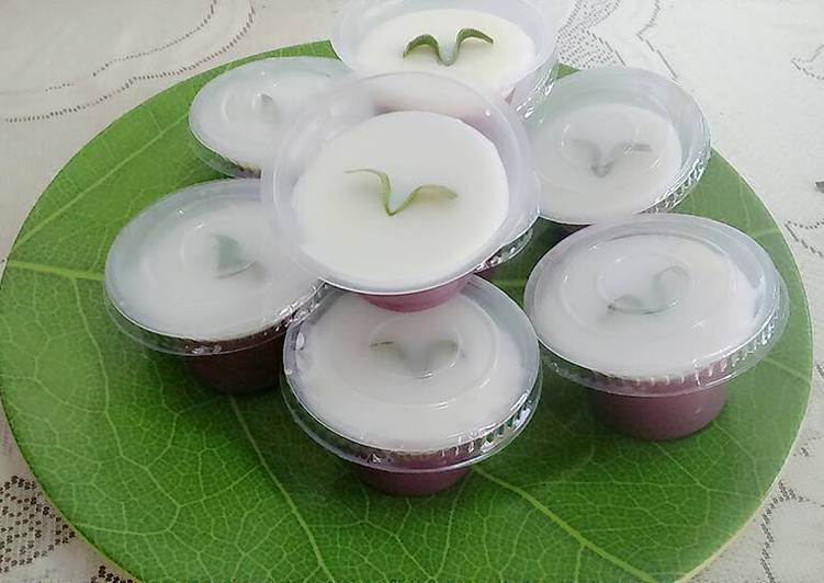 Resep PUDING SUSU UBI UNGU mini 🍮🍮 Anti Gagal