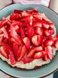 Queque seco de cítricos/ Tartaleta de fresas y crema pastelera