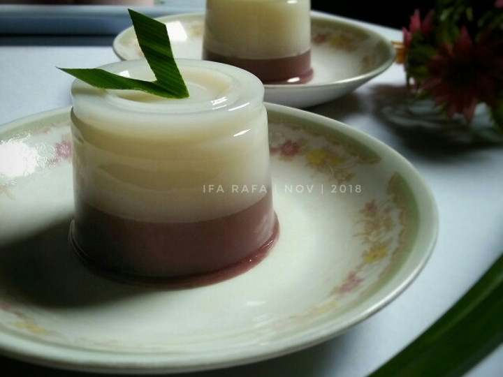 Anti Ribet, Membuat Puding Lapis Susu Murbei Simpel