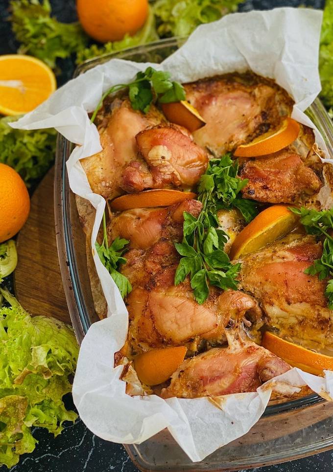 Курка з апельсинами