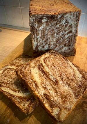 Foto resep Roti tawar coklat zebra