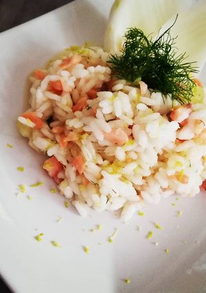 Foto di Riso con finocchi e salmone al profumo di limone