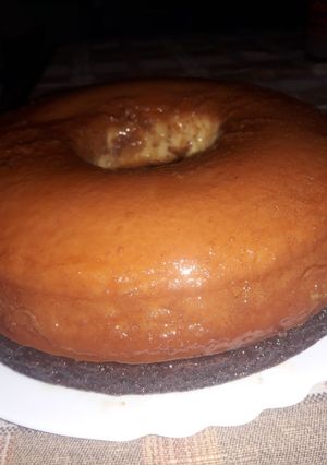 Una foto de Chocoflan