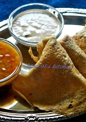 A picture of Foxtail millet dosa.