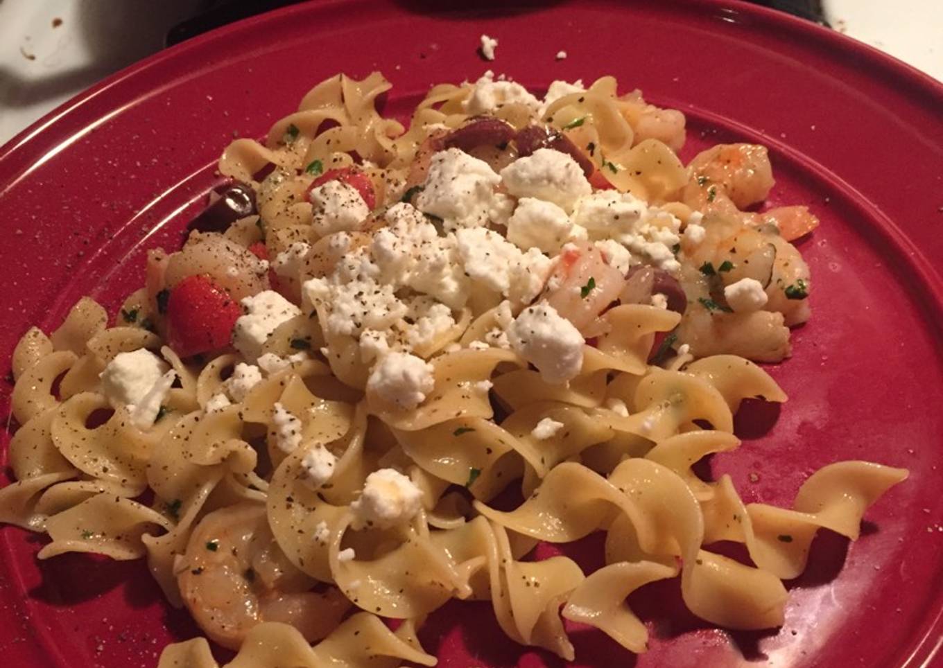 Greek Pasta with Shrimp