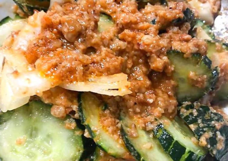 Resepi Salad Timun Kuah Kacang