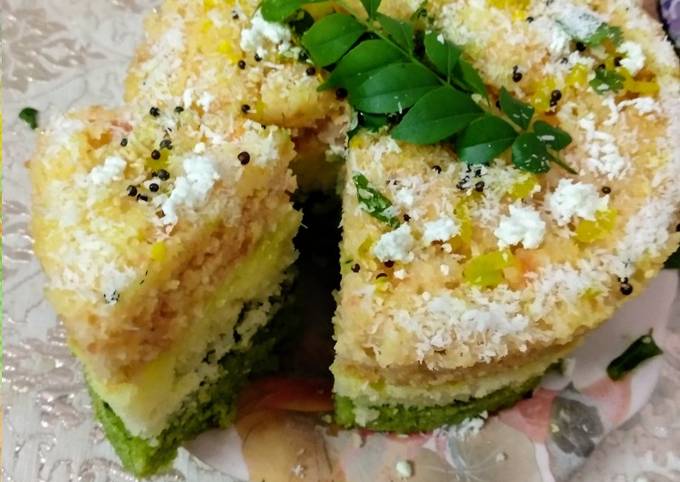 How to Prepare Homemade Suji ka khaman dhokla cake