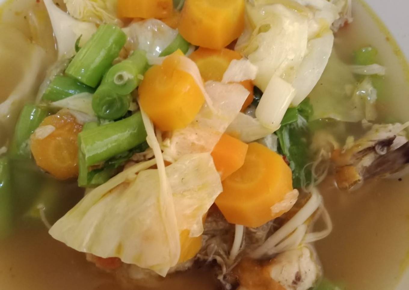 Sup ayam jamur enoki