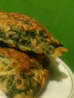 Foto resep Omlet mie bayam/martabak mie