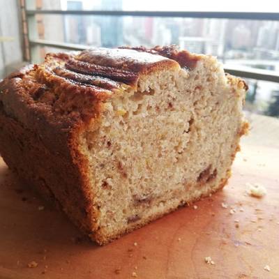 queque de naranja y platano