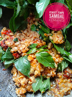 Foto resep Penyet tempe sambal kemangi