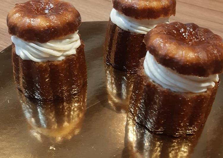 Cannelés à la ganache montée à la vanille