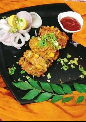 A picture of Sweet corn kabab corn cutlet.