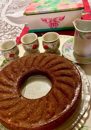 Una foto de Torta de avena, cacao y banana sin azúcar