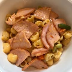 A picture of Canadian Bacon and Ranch Pasta.