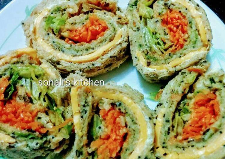 Easiest Way to Prepare Perfect Pinwheel sandwiches / Tricolour sandwiches