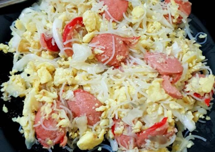 Cara Gampang Membuat Bitersos goreng (bihun,telur,sosis) yang Sempurna