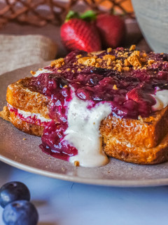 Una foto de Tostadas francesas Cheesecake