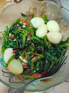 Foto resep Cah Kangkung Terasi Pedas