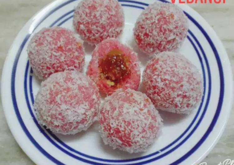 Rose Ladoos with Gulkand Stuffing