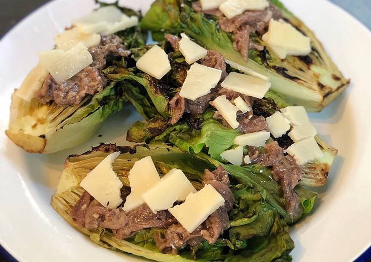 Recipe of Ultimate Charred baby gem with anchovy dressing 🔥🥬