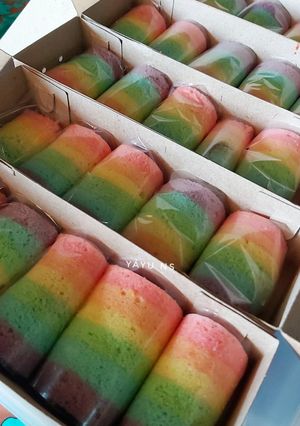 Foto resep Bolu gulung rainbow mini
