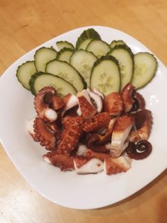 Hình của món Bạch tuộc nướng sate.