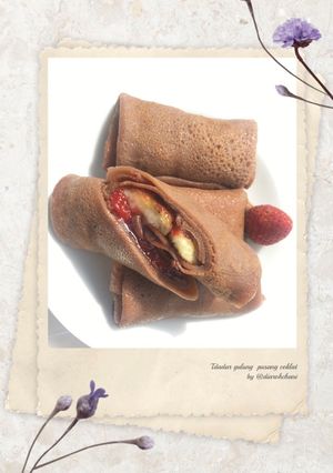 Foto resep Dadar gulung pisang coklat strawberry