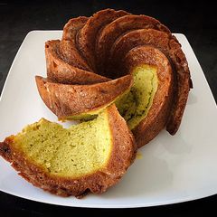 Avocado Cake with Tangerine Lemon Glaze A picture of Avocado Cake with Tangerine Lemon Glaze.