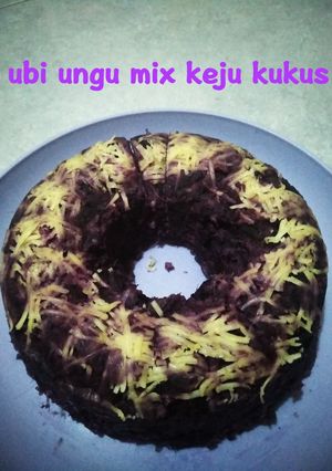 Foto resep Ubi ungu mix keju kukus