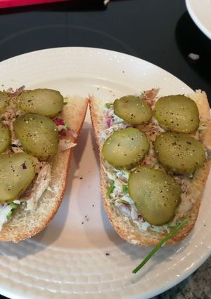A picture of Smoked mackerel salad.