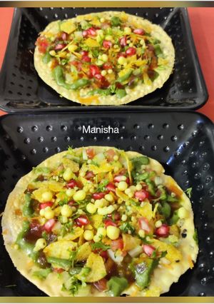 A picture of Crunchy Papad Chaat(No Fire).