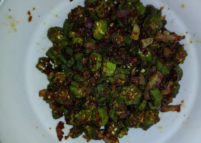 Okra dry fried #vegancontest