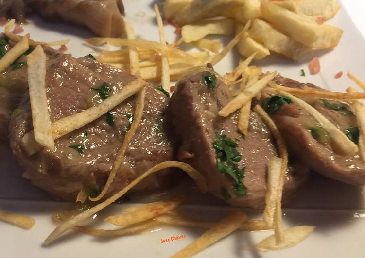 Solomillo de cerdo a la cerveza con setas