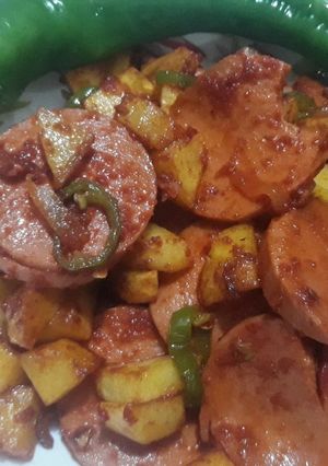 عکسی از دستور سوسیس بندری اصل ابادان