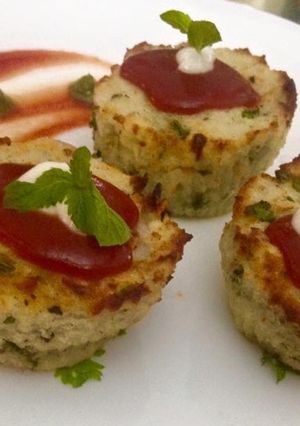 A picture of Poha muffins.