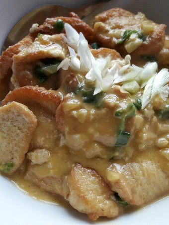 Cara Gampang Membikin Resep Egg tofu saus telur asin yang Sempurna Anti Ribet, Mantap