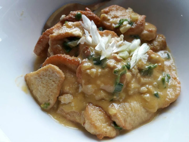 Cara Gampang Membikin Resep Egg tofu saus telur asin yang Sempurna Anti Ribet, Mantap