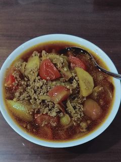 Foto resep Semur daging sapi cincang + kentang