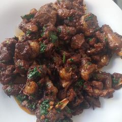 A picture of Mutton fry.