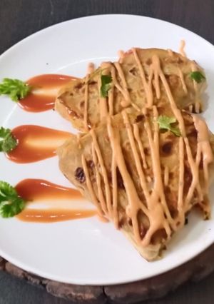 A picture of Tasty roti wraps.