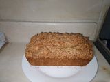 Budín de coco con cubierta de crumble