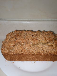 Una foto de Budín de coco con cubierta de crumble