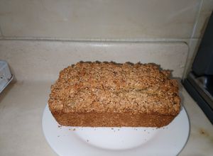 Una foto de Budín de coco con cubierta de crumble