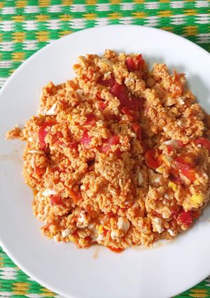 Hình của món Trứng xào cà chua.