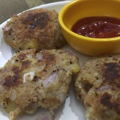 A picture of Leftover chapati ki tikki.