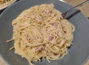 Zdjęcie przepisu Spaghetti a'la carbonara.