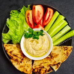 A picture of Babaghanoush/ Smoky eggplant dip.