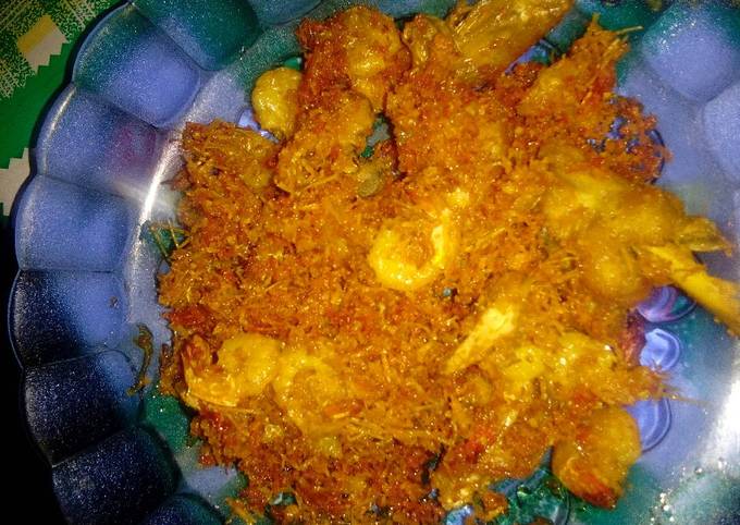 Ini dia! Bagaimana cara buat Ayam + udang bumbu serundeng ala embu Fitiya yang enak